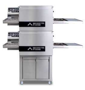Moretti Forni: Moretti Forni T64 - 2 Chamber Benchtop Conveyor Oven with Support
