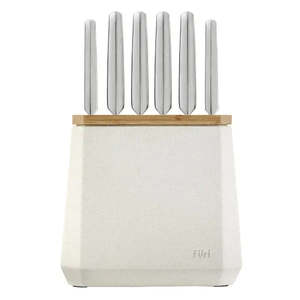Furi Stone Knife Block Snow Terrazzo Set 7 Piece