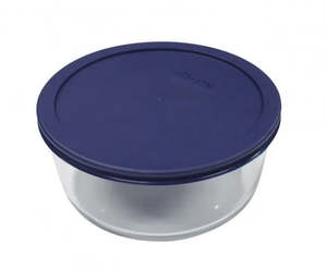 Pyrex Simply Store 7 Cup Round Container with Blue Lid