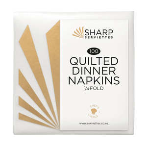 Sharp Serviettes: Sharp Dinner Quilted 4 Fold