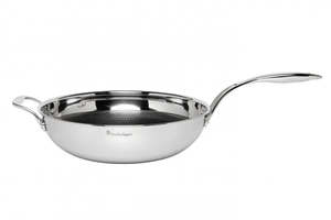 Stanley Rogers Matrix Stainless Steel Wok Pan 32cm