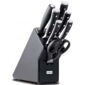 Wusthof Classic Ikon 7 Piece Knife Block Set Dark