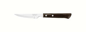 Tramontina Churrasco Steak Knife Serrated Narrow Blade Polywood Brown 4", 10cm