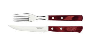 Tramontina Churrasco Steak Knife Polywood Traditional Steak Set Red 12pc