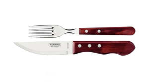 Cutlery: Tramontina Churrasco Jumbo Steak Cutlery 12 Piece Set - Red