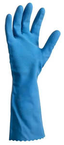 Matthews Silverlined Blue Rubber Gloves - 10x1 Pack