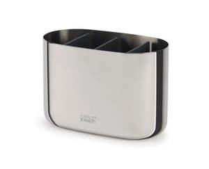 Bathroom Storage: Joseph Joseph EasyStore Luxe Large Toothbrush Caddy - Stainless Steel