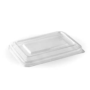 Takeaway Packaging: BioPak Biocane - Rectangular RPET Takeaway Lid