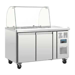 Polar U-Series Double Door Refrigerated Gastronorm Saladette Counter 1360mm