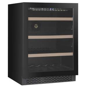 Award 60cm Undercounter Wine & Beverage Centre Black Glass 135L