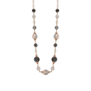 Pearl, Crystal & Cloudy Quartz Necklace