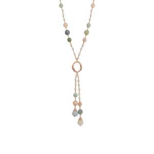 Simply Italian: Morganite & Pearl Necklace with Drop Chain