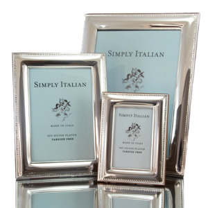 Simply Italian: Bilaminato Light Silver Beaded Frame - Medium