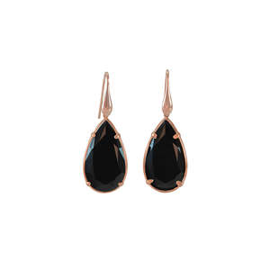 Simply Italian Delicata Collection: Black Teardrop Earrings