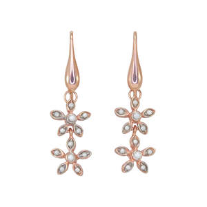 Simply Italian Bridal Collection: Double Flower Drop Earrings