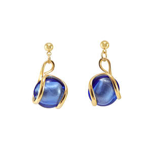 Di Lusso: Blue Murano Glass Earrings