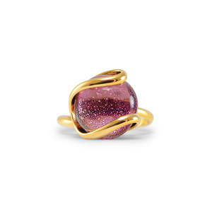 Di Lusso: Violet Murano Glass Ring