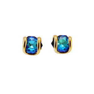 Blue Crystal Stud Earrings