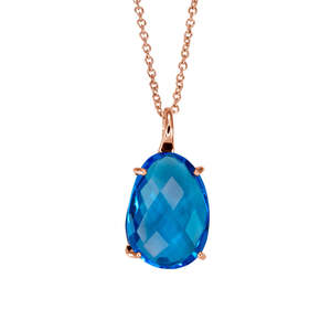 Crystal Pendant Sibling: Bright Blue Crystal Pendant - $176 RRP