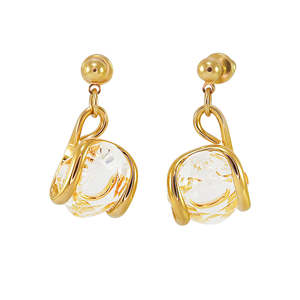 Crystal Drop Stud Earrings: Clear Crystal Drop Earrings