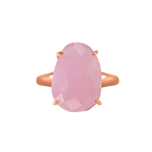 Pink Oval Crystal Ring - $197 RRP
