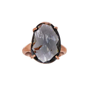 Grey Oval Crystal Ring- $197 RRP