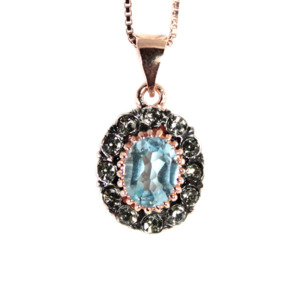 Crystal Pendant 2: Blue Topaz & Crystal Pendant