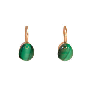 Oval Earrings: Malachite Oval Earrings