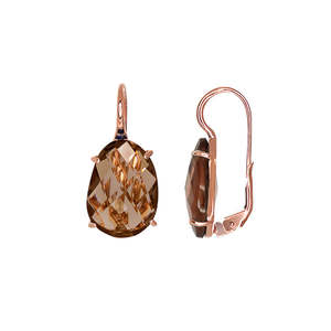 Smoky Oval Crystal Earrings - $215 RRP