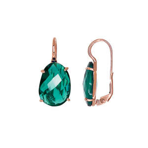 Green Oval Crystal Earrings - $215 RRP