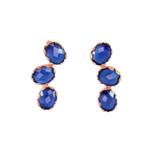 Arc Earrings: Blue Arc Earrings - $190 RRP