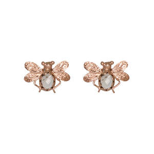 Bee Stud Earrings Smoky - $166 RRP