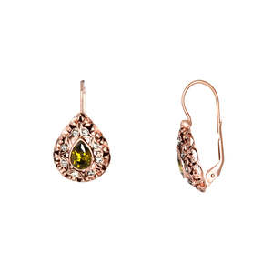 Ornate Teardrop Earrings: Citrine Ornate Teardrop Earrings