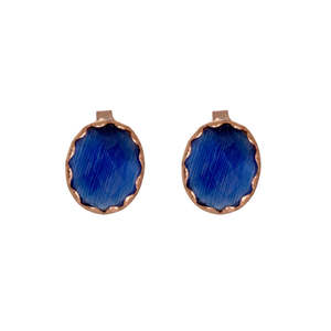 Simply Italian Delicata Collection: Blue Gemstone Stud Earrings - $114 RRP