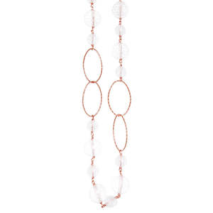 Link Rose Gold Necklace: Crystal Link Rose Gold Necklace