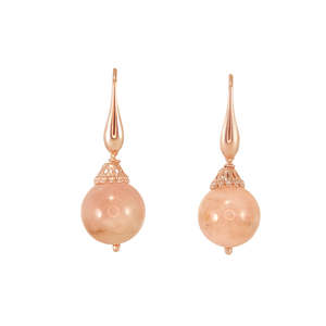 Pink Morganite Ball Hook Earrings