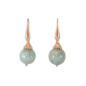 Ball Hook Earrings: Blue Morganite Ball Hook Earrings