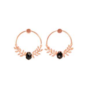 Wreath Earrings: Black Stone Wreath Earrings - $244 RRP
