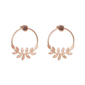 Wreath Earrings: Wreath Leaf Earrings - $218 RRP