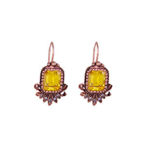Antique Bright Citrine Earrings