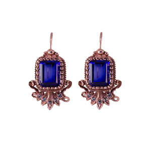 Antique Dark Blue Earrings