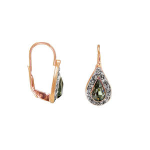 Fume Crystal Teardrop Earrings