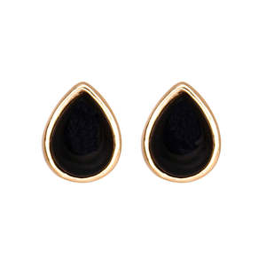 Teardrop Crystal Earrings 2: Black Teardrop Crystal Earrings
