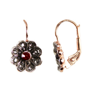 Red Flower Earrings