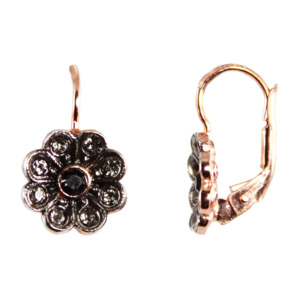 Flower Earrings 2: Black Flower Earrings