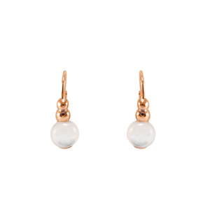 Drop Earrings: Round Mother-of-Pearl Drop Earrings