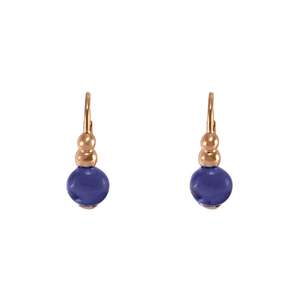 Round Tanzanite Drop Earrings