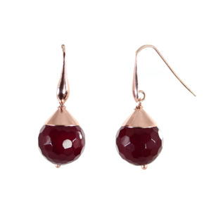Drop Earrings: Red Agate Drop Earrings - $114 RRP