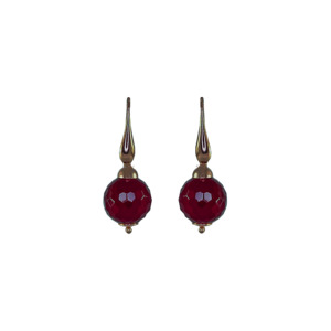 Red Agate Single Drop Earrings