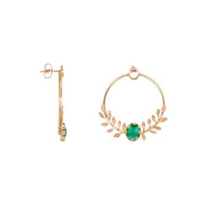 Simply Italian Clearance: Green Stone Wreath Earrings - $244 RRP